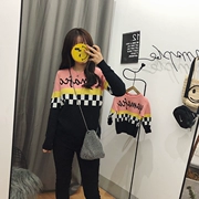 CHICFISH Phiên bản Hàn Quốc của phụ huynh-trẻ em tải 2018 mùa thu và mùa đông phù hợp với phụ huynh-trẻ em màu áo len áo thun mẹ mẹ và mẹ con
