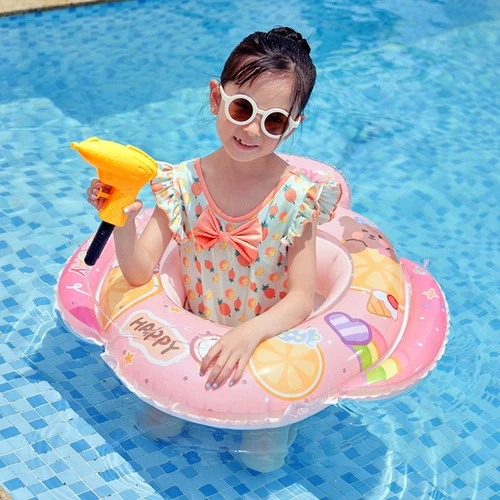 Надувной мультяшный плавательный круг для игр в воде, защита от опрокидывания, увеличенная толщина