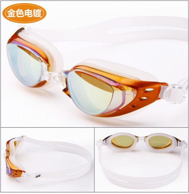 Kính chính hãng HD chống nước chống sương mù chuyên nghiệp kính bơi nam và nữ hộp lớn kính râm phẳng kính cận thị cận thị mắt kính bơi