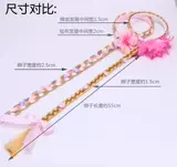 Детский парик с косичкой, ободок для принцессы, аксессуар для волос, в цветочек