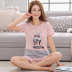 Summer pajama người lớn symmy bộ áo tay ngắn dễ thương cơ thể ngắn sinh viên đại học 3 cơ sở phát điện trung học mới. 