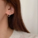 Платиновые серьги с косичкой