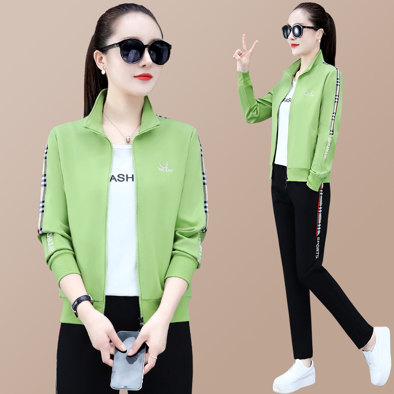 361 Sports and Leisure Suit Women's Spring and Autumn 2022 New Jordano Fashion Stand Collar Pure Cotton Three-piece Suit Slim Trendy
