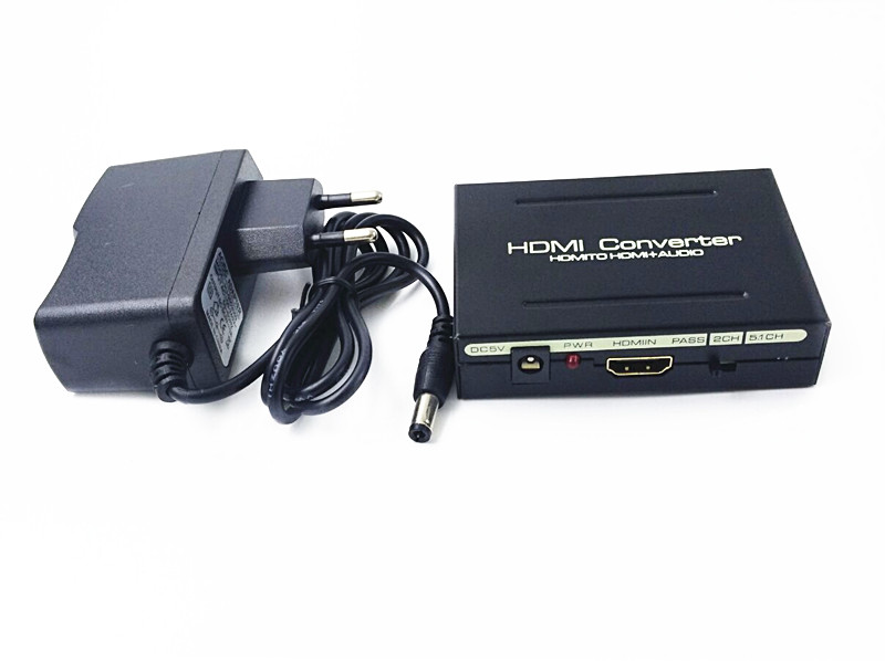 HDMI turn HDMI audio splitter digital fiber SPDIF R L signal sound power amplifier HDMI separator