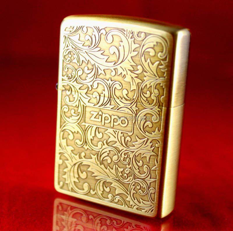 zippo's wind - resistant lighter with pure copper double - sided fine - sided rich Tang - grass classic