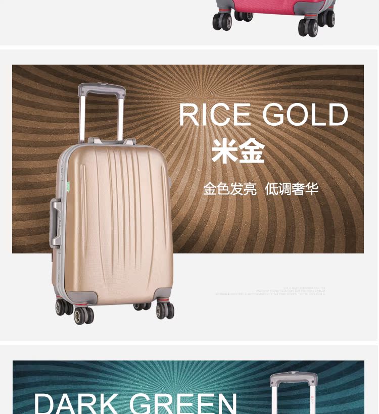 JLY xe đẩy trường hợp phổ quát bánh xe vali hành lý khung nhôm khung hành lý thời trang nam và nữ sinh viên túi du lịch - Va li vali kéo cho bé