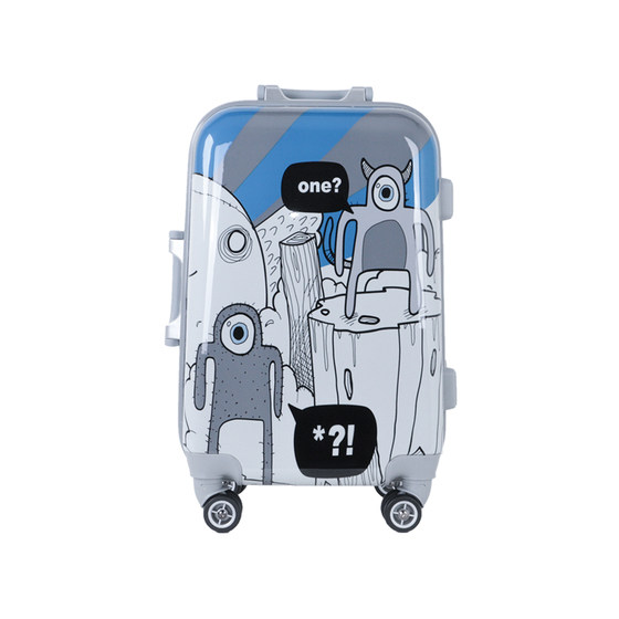 JLY Trolley Case Universal Wheel Cartoon Graffiti Men's Trendy Aluminum Frame 20 Inch 24 Women's Small Personalized Luggage Travel Code Box