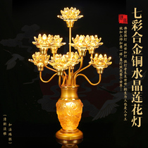 Pre-Buddha lotus lamp plug-in household nine-product for Buddha Crystal Lotus lamp led a pair of lucky Buddha platform Changming lamp