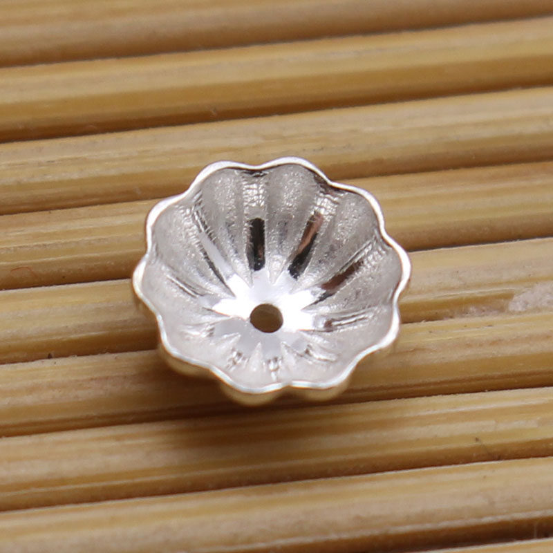 925 SILVER FLOWER Entrusted By Hand DIY Accessories Beads Entrusted With a Material Round Everest Septa Silver Septa HAIR DRESSING Accessories