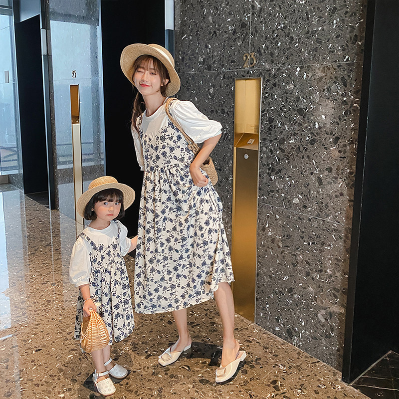 Frying Street Maternal and Women's Clothing 2021 Summer New Girl Ocean Breakfast Dress High - end PCD