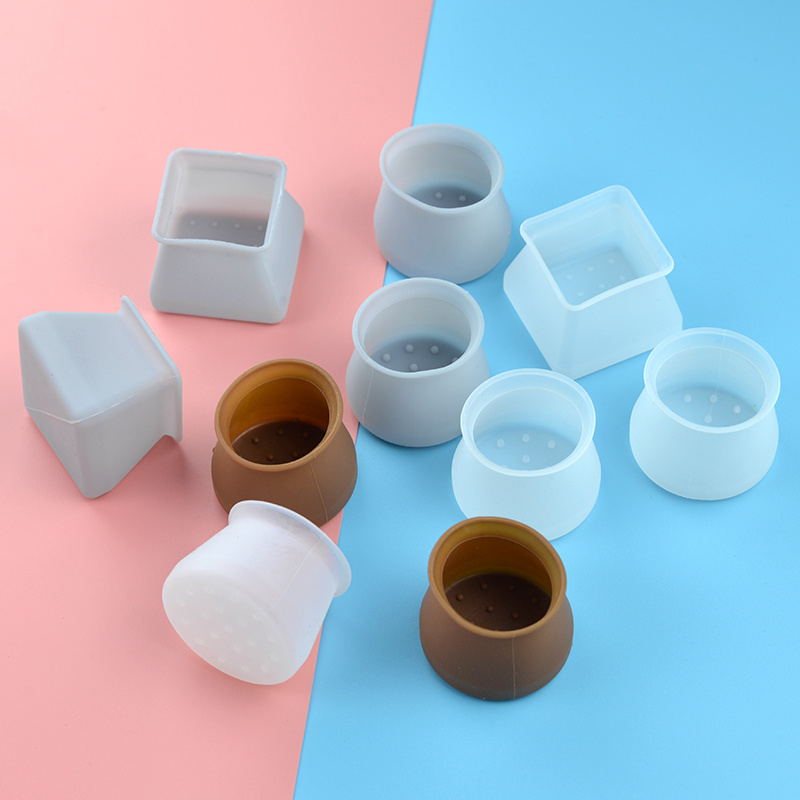 Table and chairs mute foot cover stool footbed chair leg protective sleeve chair floor sofa plate stool abrasion resistant silicone gel