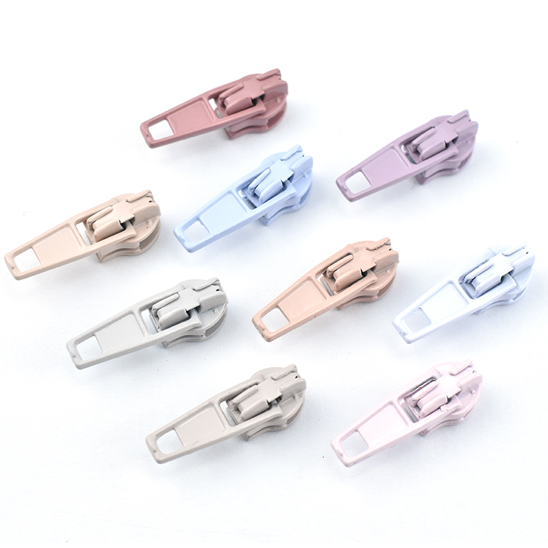 No. 3 nylon pull lock head trousers quilt cover key lock children baby sleeping bag pull chain head white two-way pull-head accessories