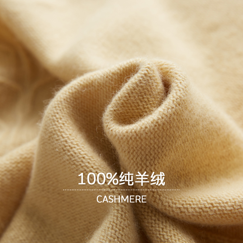 Osser 19 mới nửa chiều cao có cổ ba chiều lá tời mỏng dày 100phụ nữ tinh khiết cashmere áo len đáy