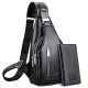 Binli Kangaroo ຖົງຫນ້າເອິກຂອງຜູ້ຊາຍ crossbody ຖົງຫນັງແທ້ 2024 ຄົນອັບເດດ: ໃຫມ່ shoulder bag crossbody bag casual shoulder bag trendy