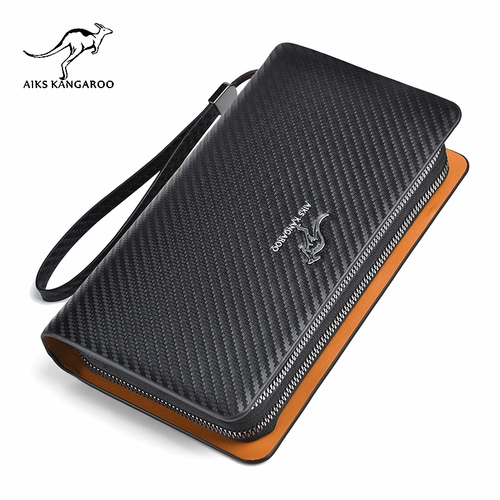 Кенгуру, маленькая сумка клатч с молнией, вместительный и большой антимагнитный мобильный телефон, бумажник