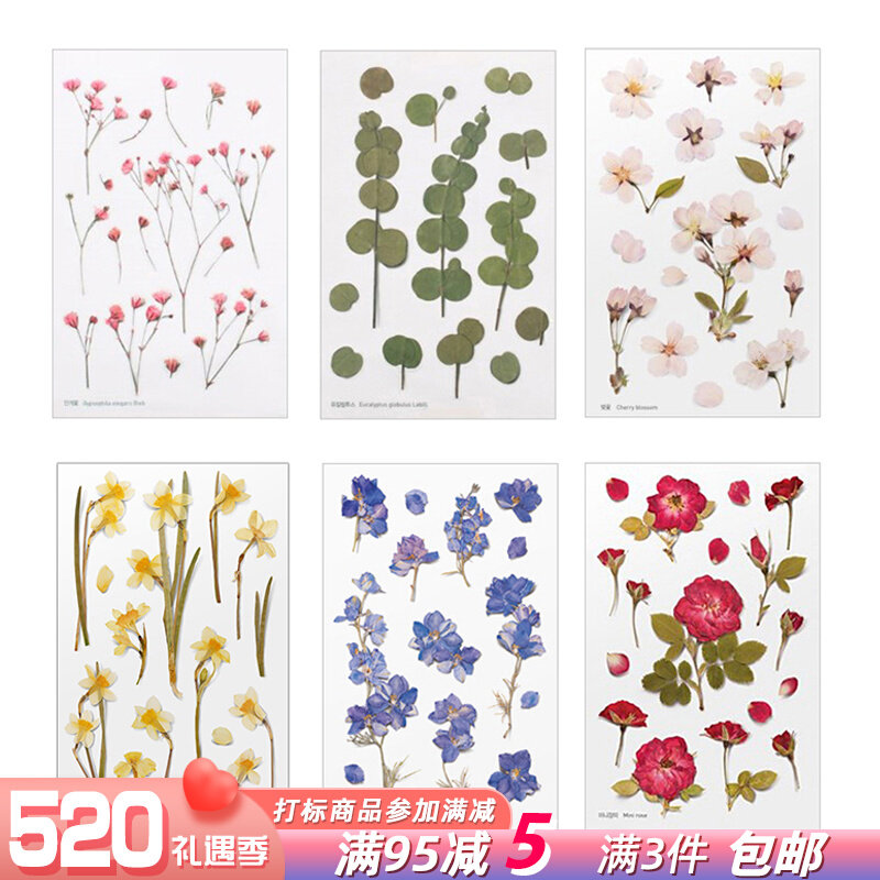 Appree Korean stationery creative simulation of press glue sticker rare plant diary handbook decoration decoration