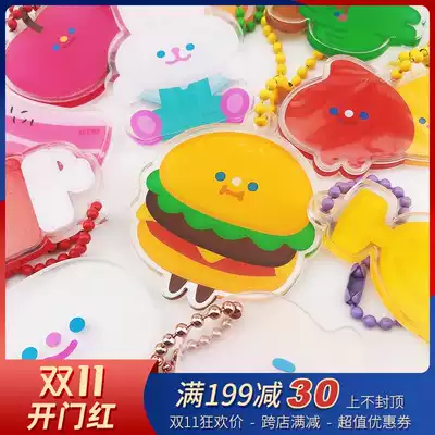 Korean TRF creative girl heart cartoon super cute ins keychain bag pendant airpods acrylic pendant