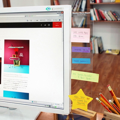 Wenwu Korea computer screen post-it note message board Office desktop post-it note Post-it note message board Screen transparent post-it note board