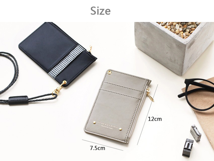 Hàn Quốc đích thực ICONIC tính giao thông card holder badge set nữ ID bộ kiểm soát truy cập thay đổi gói thẻ bao gồm dây buộc ví nữ