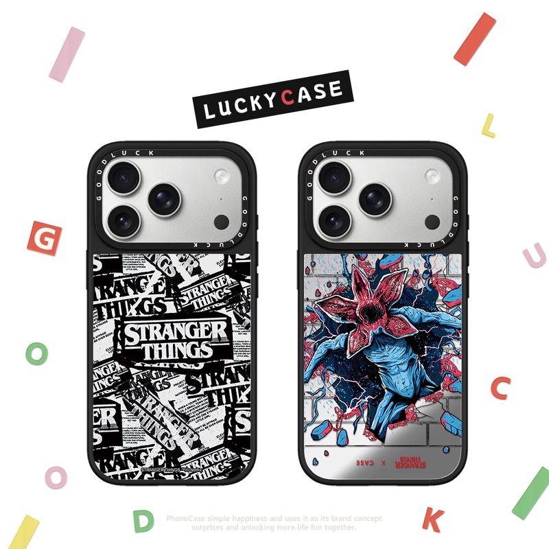Casetifiy Collaboration with Stranger Things Monsters and Ghosts Comic Suitable for iPhone 17 Phone Case 16 Pro Max Apple 15 Pro Mirror Magsafe Magnetic 14 Plus Trendy Brand 13C 12