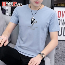 Pure Cotton Men Short Sleeve T-shirt Summer 2022 New Tide Cards Trend Clothes Ins and half sleeves Shirt Mens Clothing