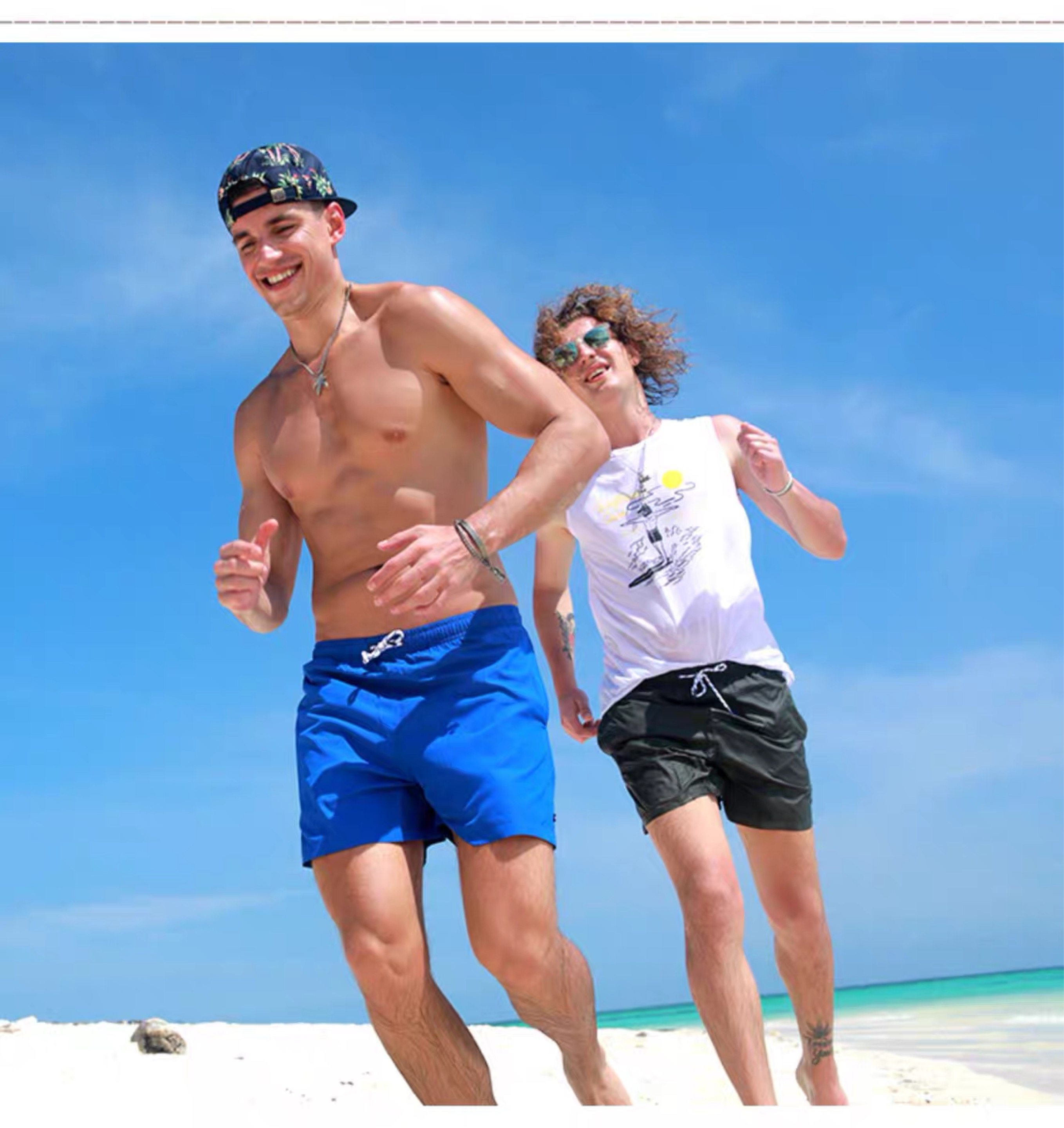 Sports shorts men's summer quick-drying breathable running fitness three-point pants stretch track and field marathon football training pants