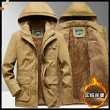 Утепленная мужская куртка, пуховик для отдыха, в американском стиле, длина миди