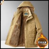 Утепленная мужская куртка, пуховик для отдыха, в американском стиле, длина миди