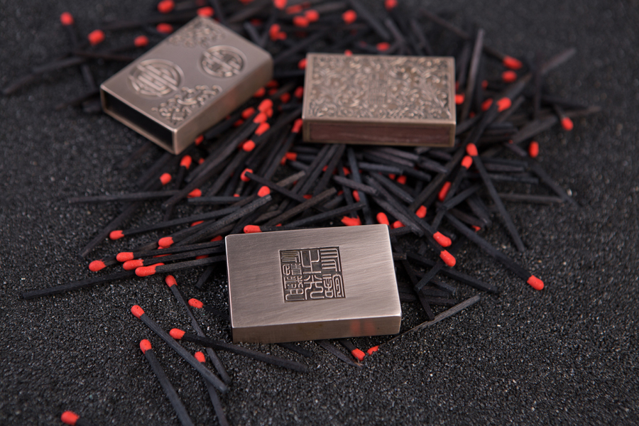 Collection plays white copper match box black and purple sandalwood replaceable furnace matches Tangweed series friendly years