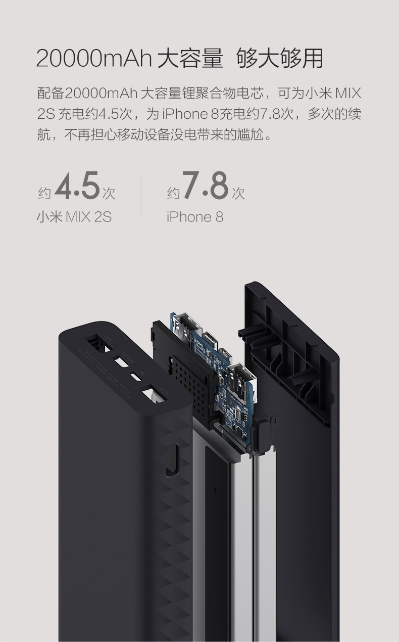 ZMI tím 20000mAh hai chiều nhanh phí Type-C PD nhanh phí điện thoại di động dung lượng cao di động sạc kho báu màn hình số lượng lớn điện thoại Samsung chính hãng của Apple kê phổ Oki kho báu - Ngân hàng điện thoại di động sạc dự phòng type c