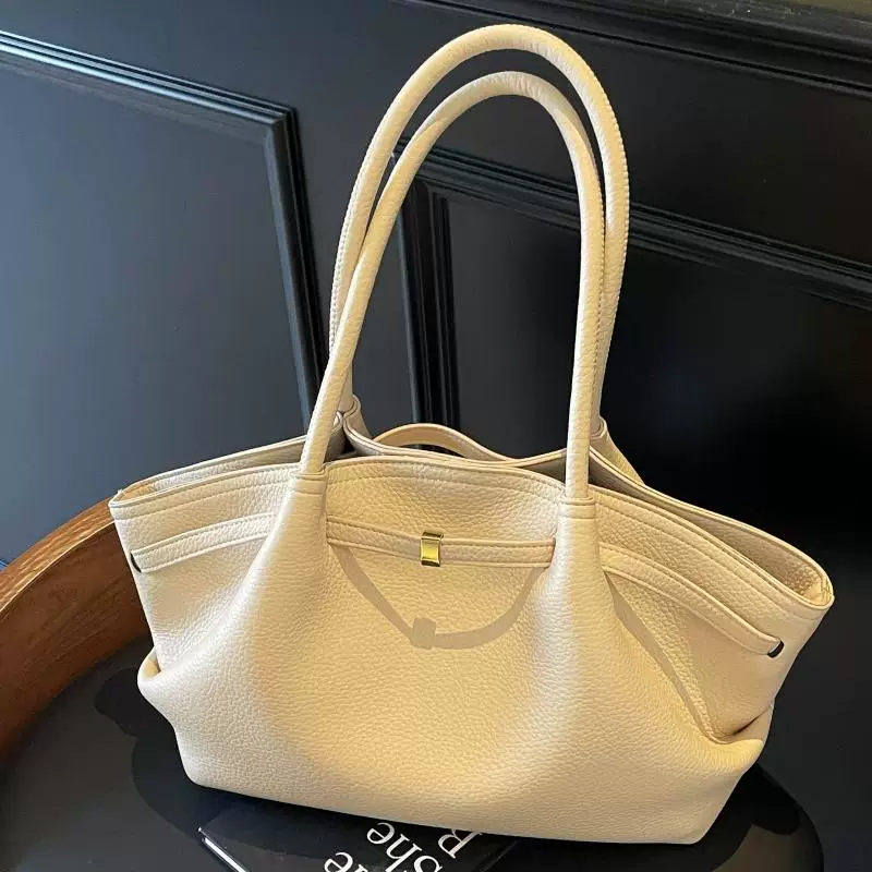 Retro handheld capacious shoulder bag, one-shoulder bag, high-end
