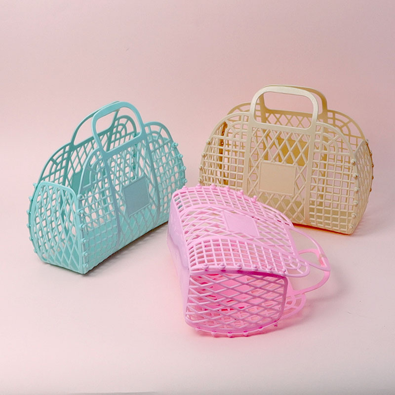 Bath Basket, Bathroom Soft Plastic Portable Small Basket, Bathroom Wall-Mounted Basket, Storage Basket for Toiletries and Bathing Supplies