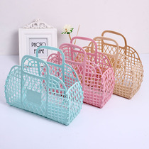 Bath basket bathroom soft plastic portable basket toilet wall hanging basket storage basket toiletries bath