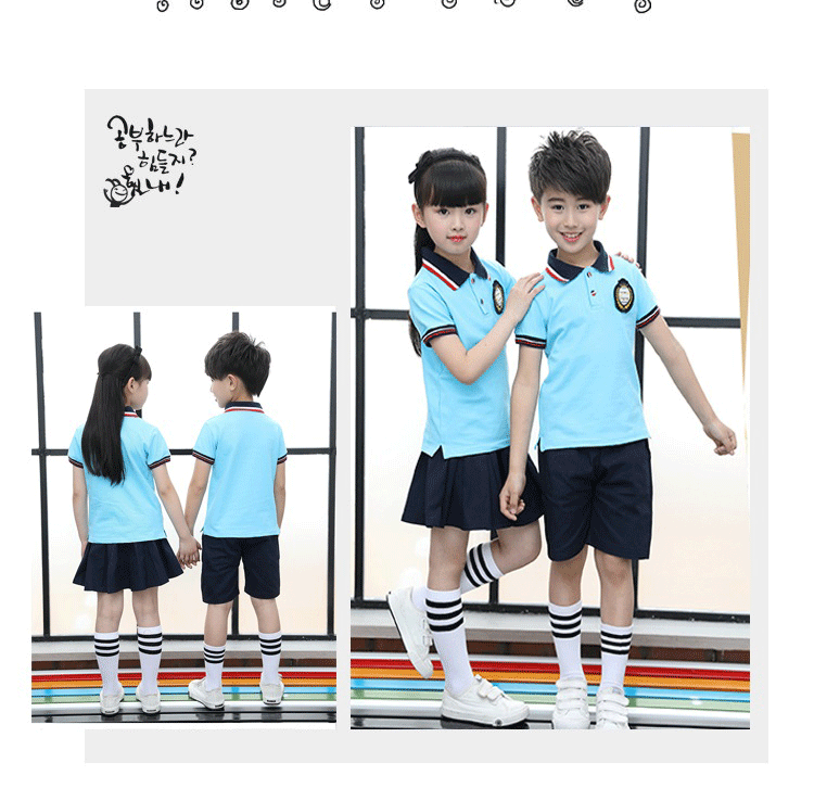 Quần áo sân vườn mẫu giáo mùa hè mới phù hợp với đồng phục tiểu học mới trẻ em cotton ngắn tay áo thun thể thao - Đồng phục trường học / tùy chỉnh thực hiện đồ cho bé gái