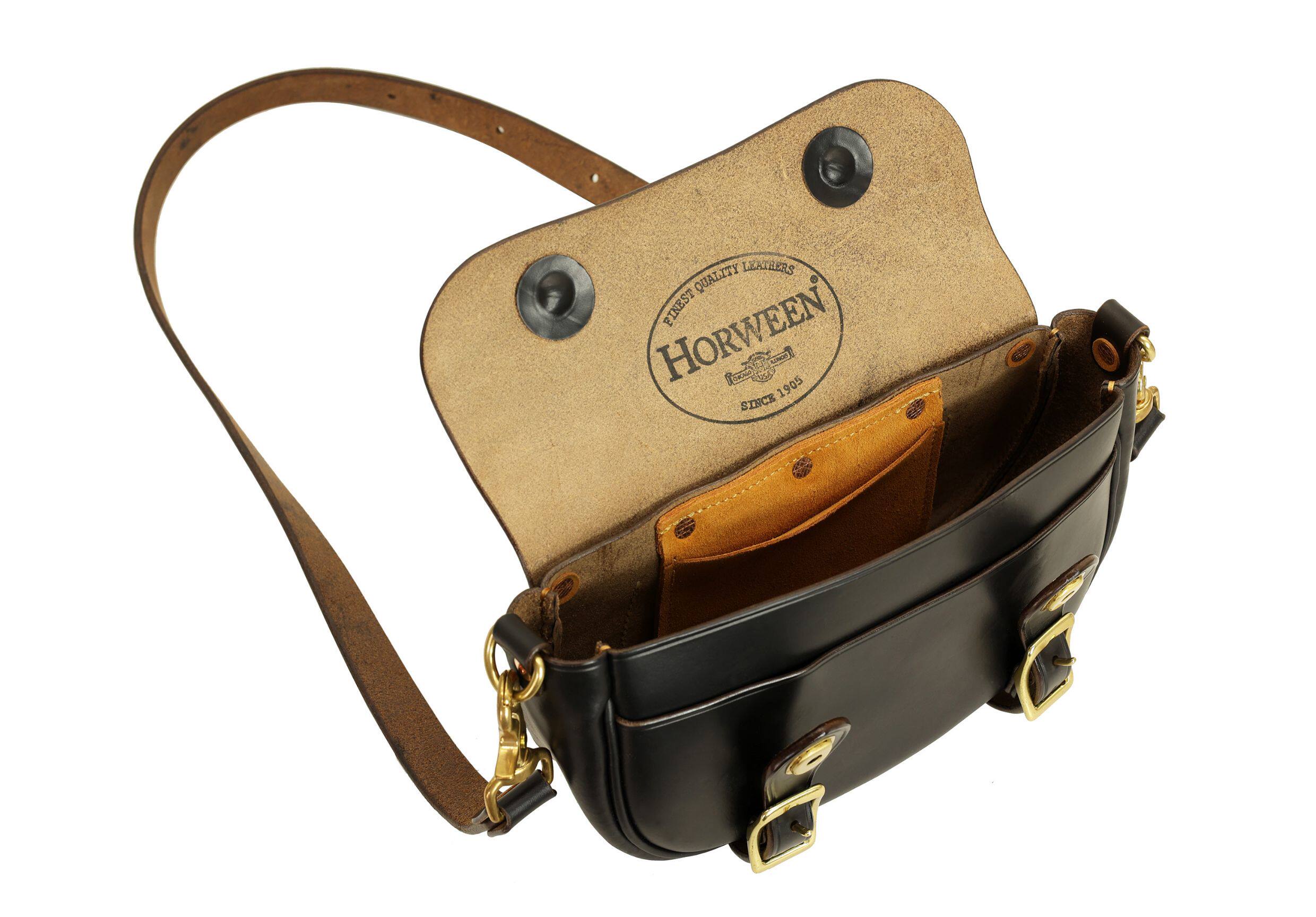 送料無料】アメリカHorweenホーウィン社製 茶芯レザー メッセンジャー