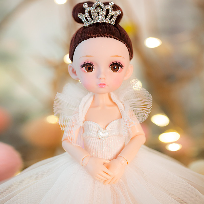 (Fan Welfare) Fairy Princess Doll White Ballet Elf Dress Up Doll Girl Toy Gift