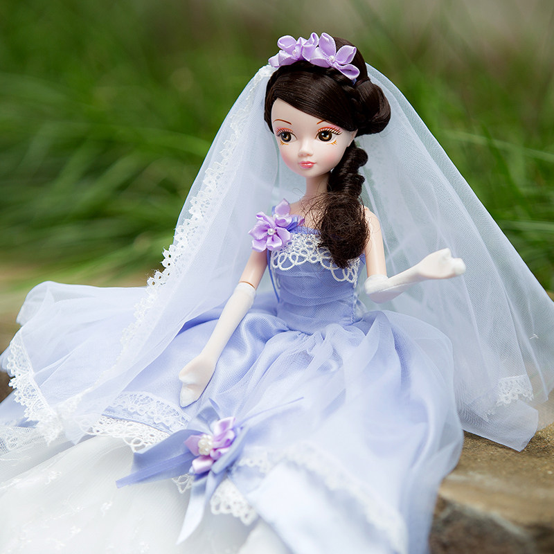 (Collector's Edition)Kerr Doll Wedding Bride Dressup Doll Children's Toys Girl Birthday Gift Gift Box