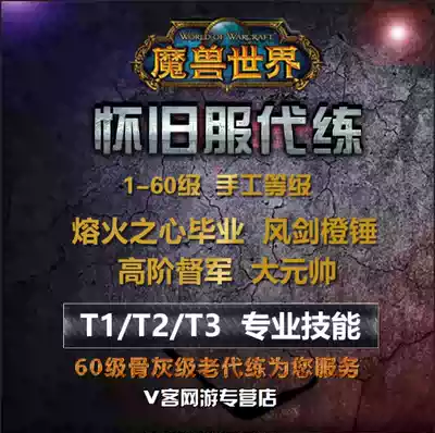 魔兽世界代练级9 0升级50 60级等级5m通刷怀旧服鸡腿杖橙杖t3套装