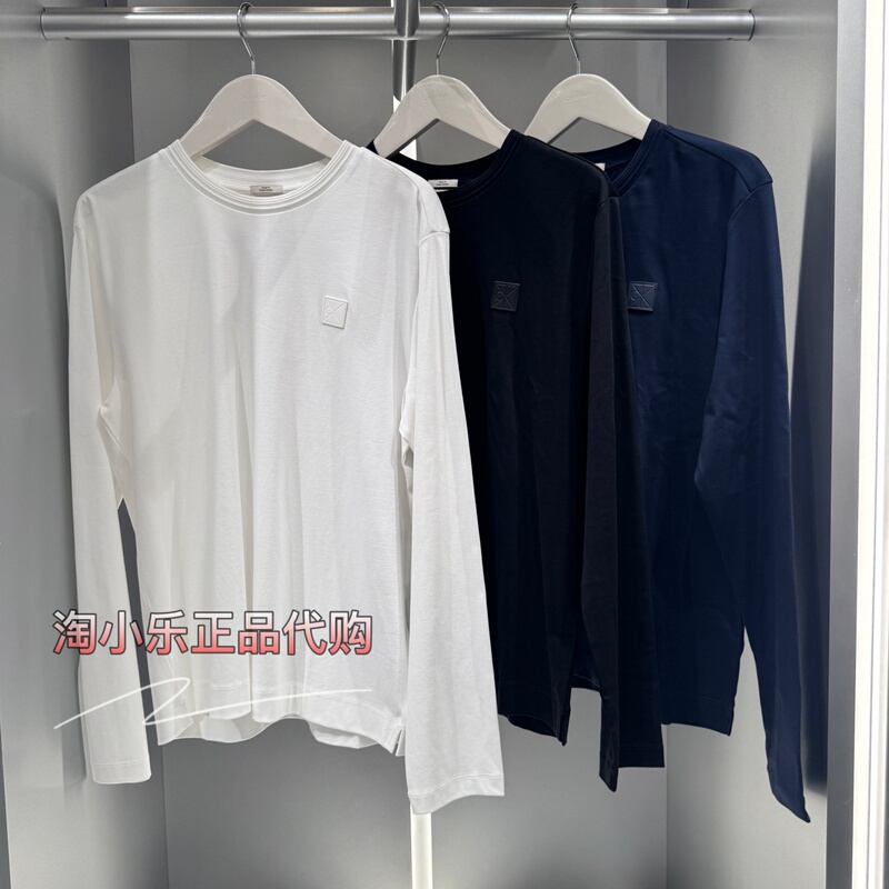 Ck Jeans Genuine Product from the Store, 2026 Autumn New Men's Classic Retro Sleeve Patch Long-Sleeve T-Shirt 4Lj201G