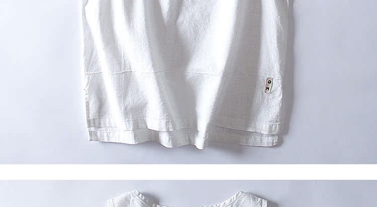 Su đi biển bãi biển retro vest nam rộng cotton mùa hè mỏng tay áo sơ mi trắng giản dị - Áo vest cotton áo khoác vest nam mỏng