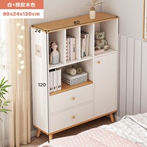 Modern minimalist bookshelf floor with black walnuts Easy student book room shelve bedroom containing lockers for home