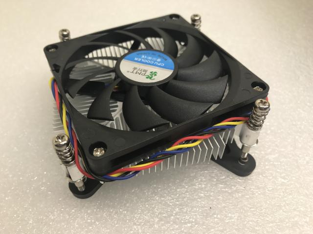 1U ultra-thin 1155 1156 copper core radiator CPU fan thick 23mm ball fan ITX small main case