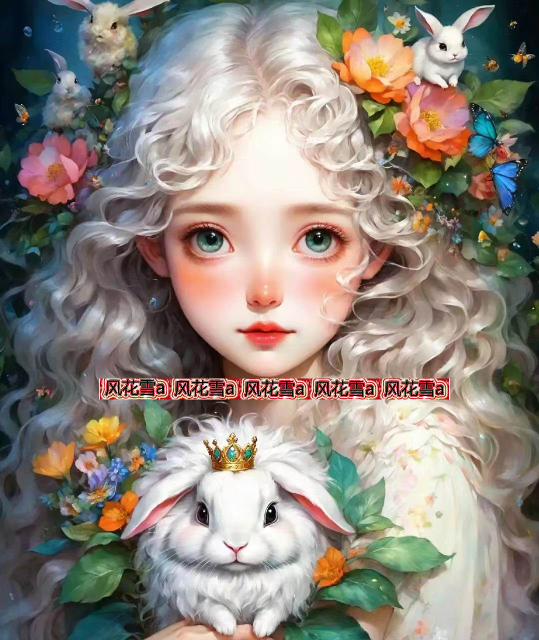 Ultra Clear Colored Cross Stitch Redrawing Drawings Source File Genie Rabbit Girl 420498197 Color-Taobao