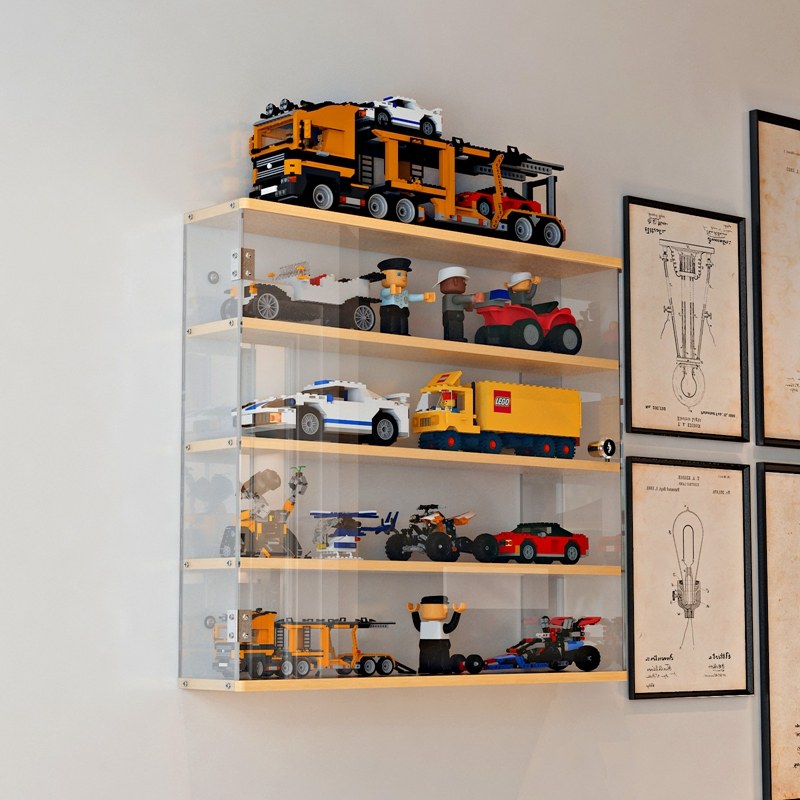 Multilayer hanging wall model display cabinet pendulum piece acrylic display cabinet prize Lego up model display cabinet containing cabinet