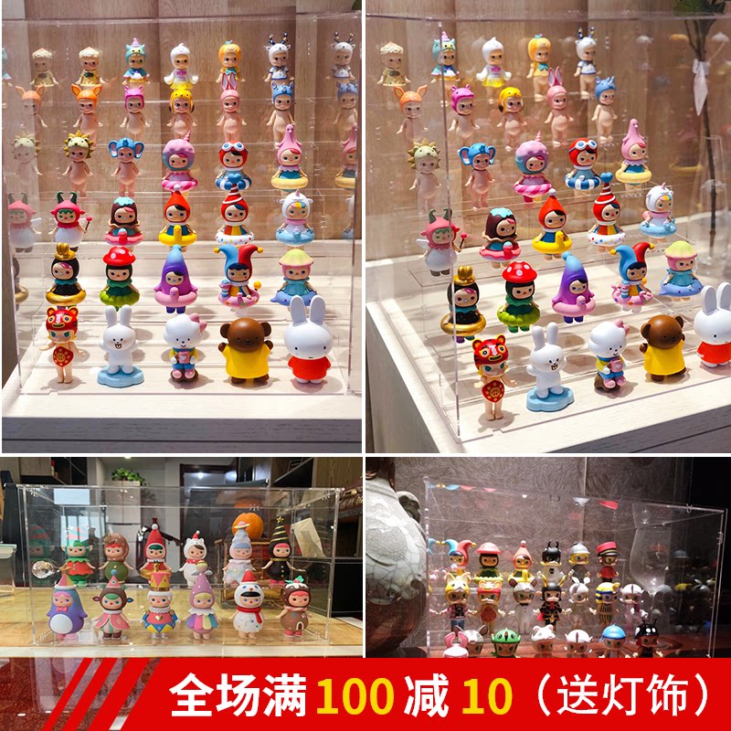 Molly Molly Bubble Mat Christmas Display Box Doll Constellation Sports Chess ladder Acrylic Dust box