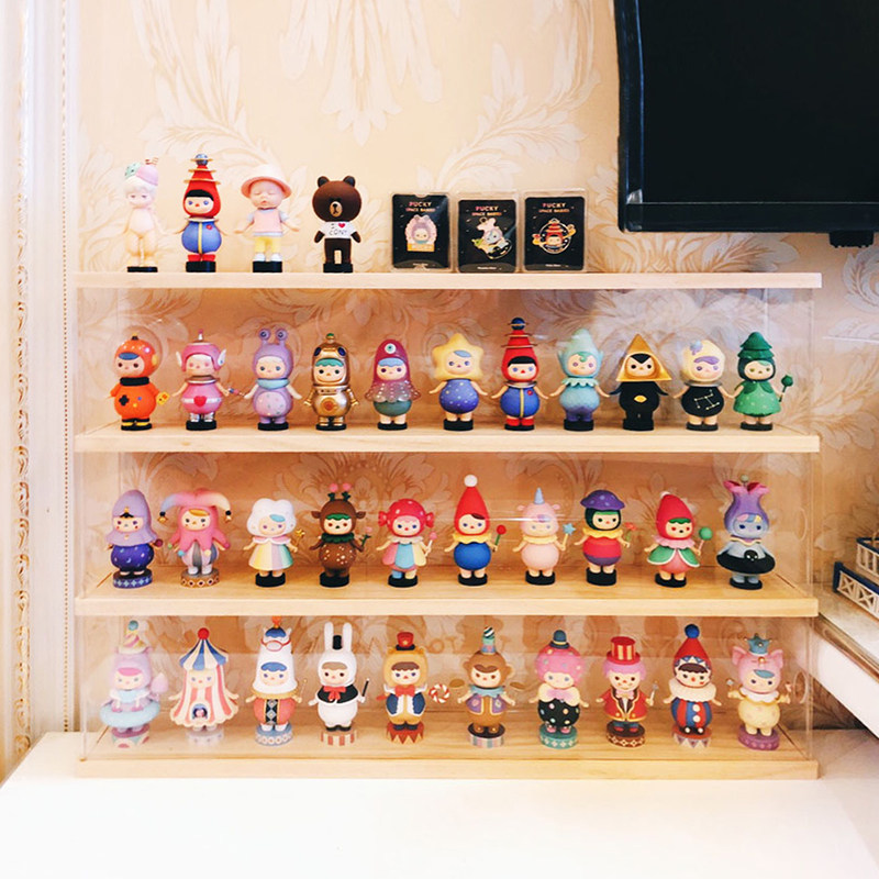 Acrylic display box Yuki unicorn handles Lego square toys as high as open door dust box making