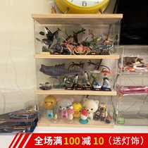 Acrylic solid wood multi-layer hand-made twisted egg display box Gundam model dustproof box Teacup storage custom display stand