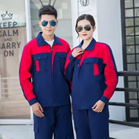 8014 костюм из чистого хлопка, сочетающийся по цвету с темно-синим и красным.