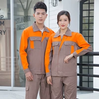 8014 из чистого хлопка цвета хаки и оранжевого цвета для костюма