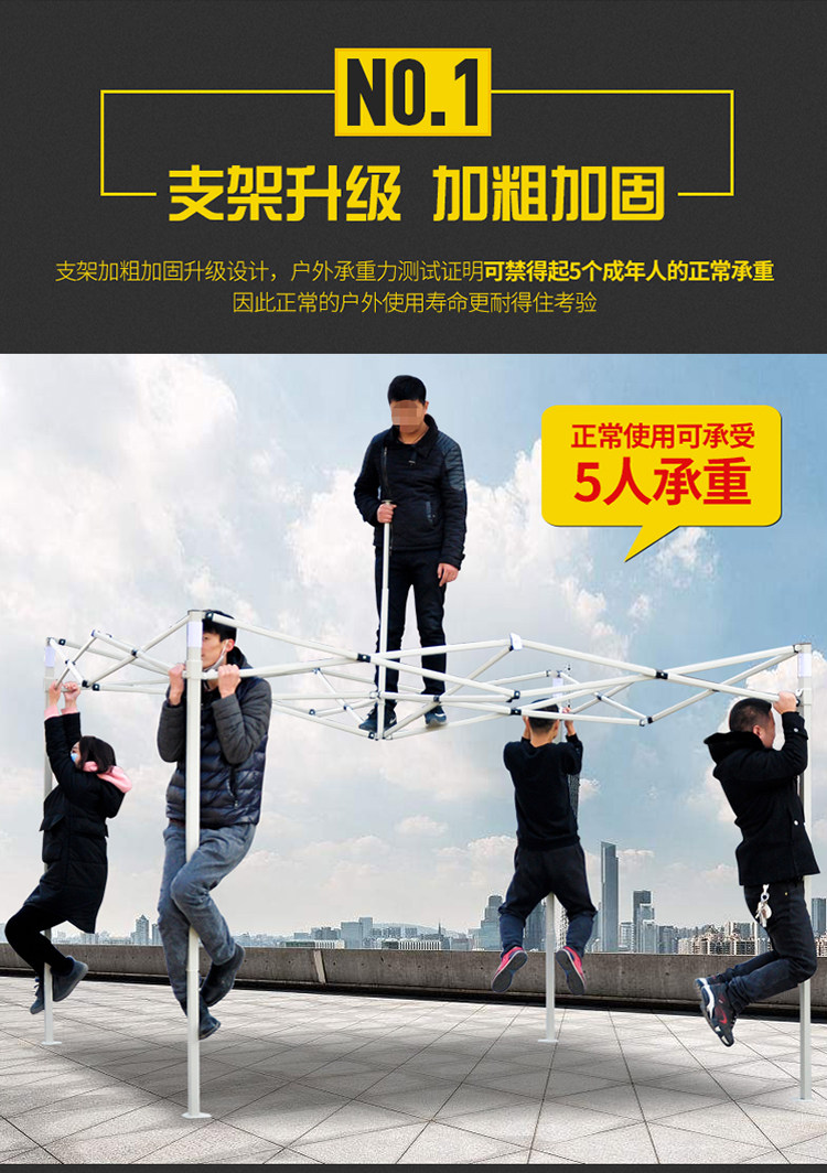 Outdoor Canopy Folding Four Corners Sunshade Telescopic Four Leg Stall Night Market Activities Large Umbrella Canopy Tent Rainproof